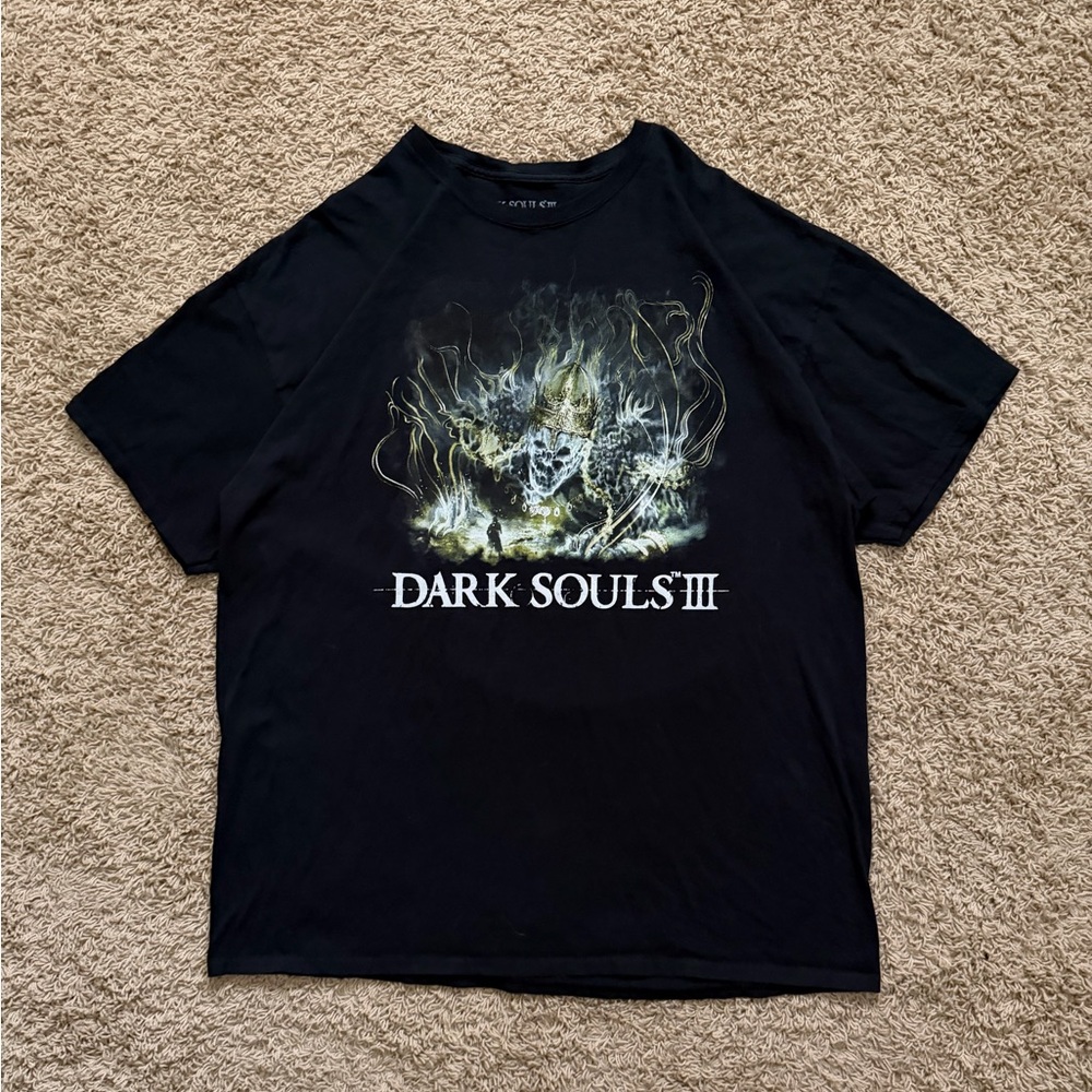 Dark Souls III 2016 Lootwear Exclusive Graphic Promo Black T-Shirt Size 2XL RARE